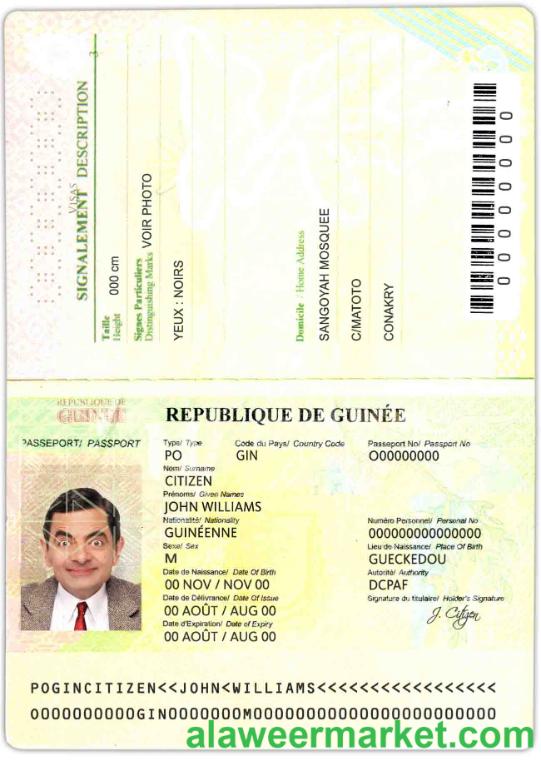 Guinea Passport (2014-2018)